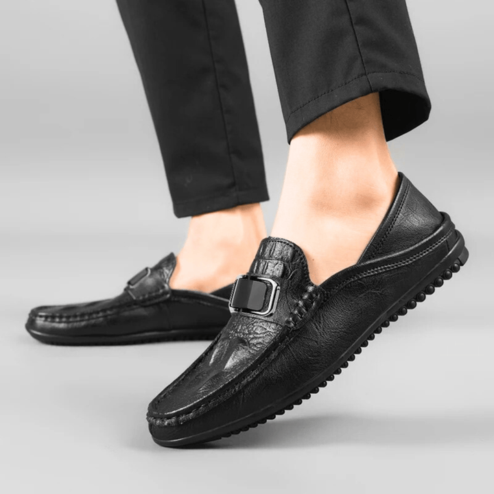 Nortvale - Statement Genuine Leather Loafers - 14:193#Black;200000124:100010482