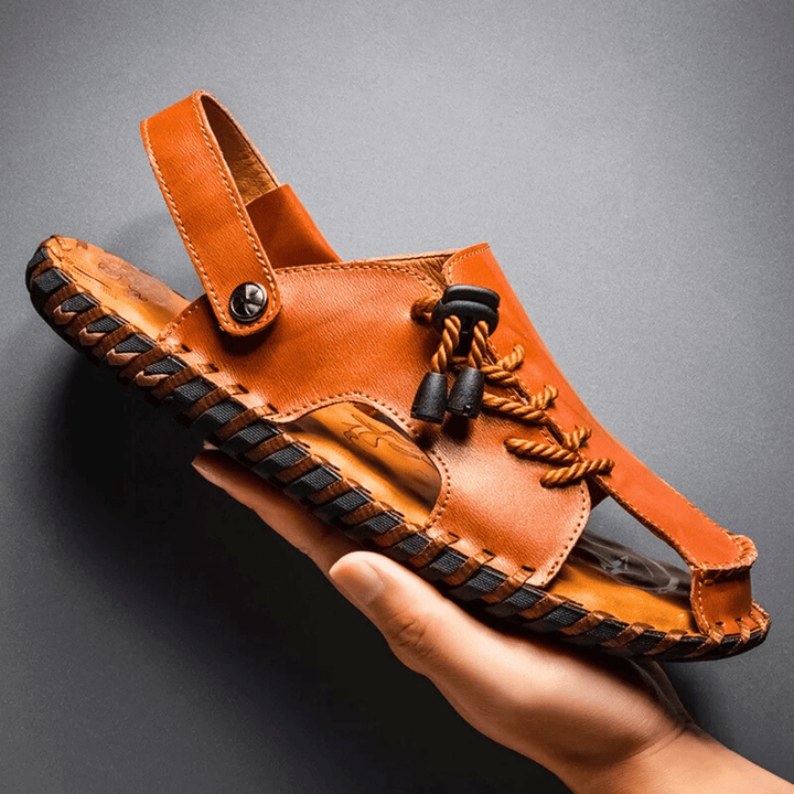 Nortvale - Strado Leather Sandals - 14:10#Red Brown;200000124:200000898