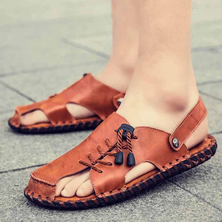 Nortvale - Strado Leather Sandals - 14:193#black;200000124:200000898
