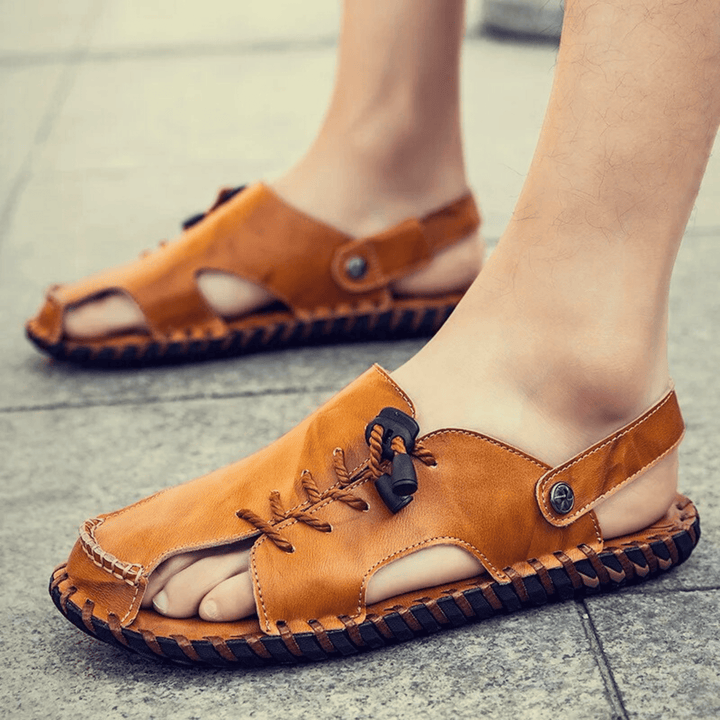 Nortvale - Strado Leather Sandals - 14:193#black;200000124:200000898