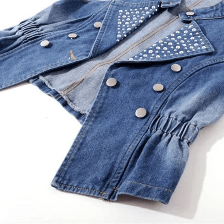 Nortvale - Studded Rebel Denim Vest - 000000000