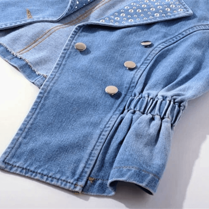 Nortvale - Studded Rebel Denim Vest - 000000000