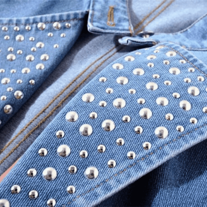 Nortvale - Studded Rebel Denim Vest - 000000000