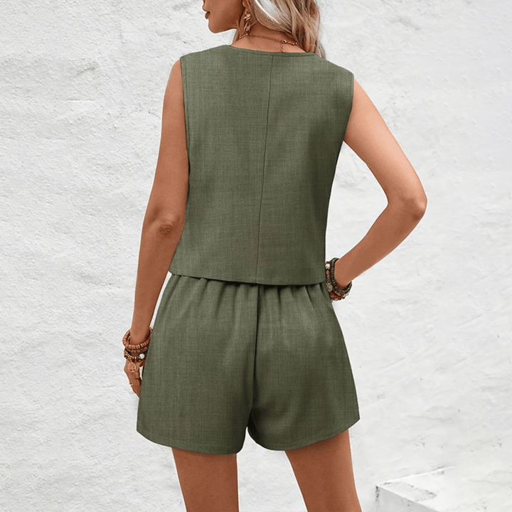 Nortvale - Summer Chic Waistcoat & Shorts Set - 000000000