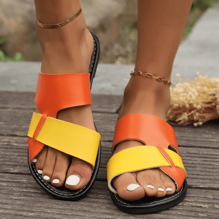 Nortvale - Two - Toned Leather Slippers - 14:350852;200000124:200000334
