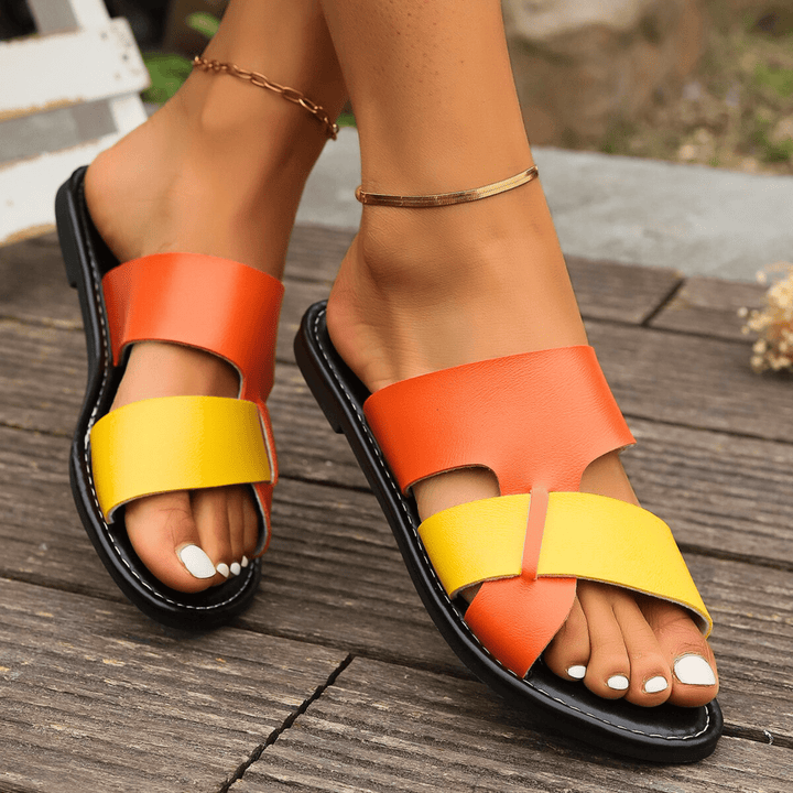 Nortvale - Two - Toned Leather Slippers - 14:350852;200000124:200000334