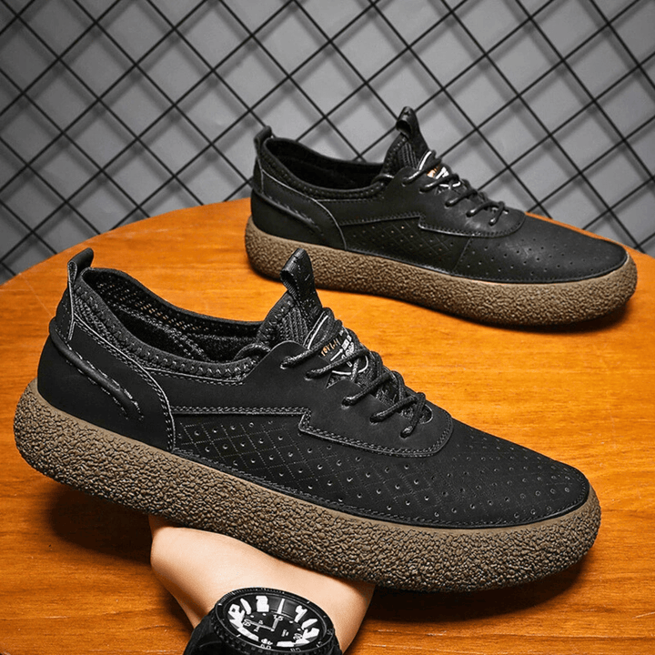 Nortvale - Valtren Genuine Leather Shoes - 14:173#26562 black;200000124:200000898