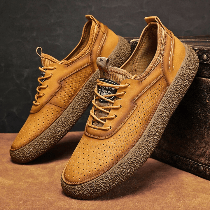 Nortvale - Valtren Genuine Leather Shoes - 14:771#26562 brown;200000124:200000898