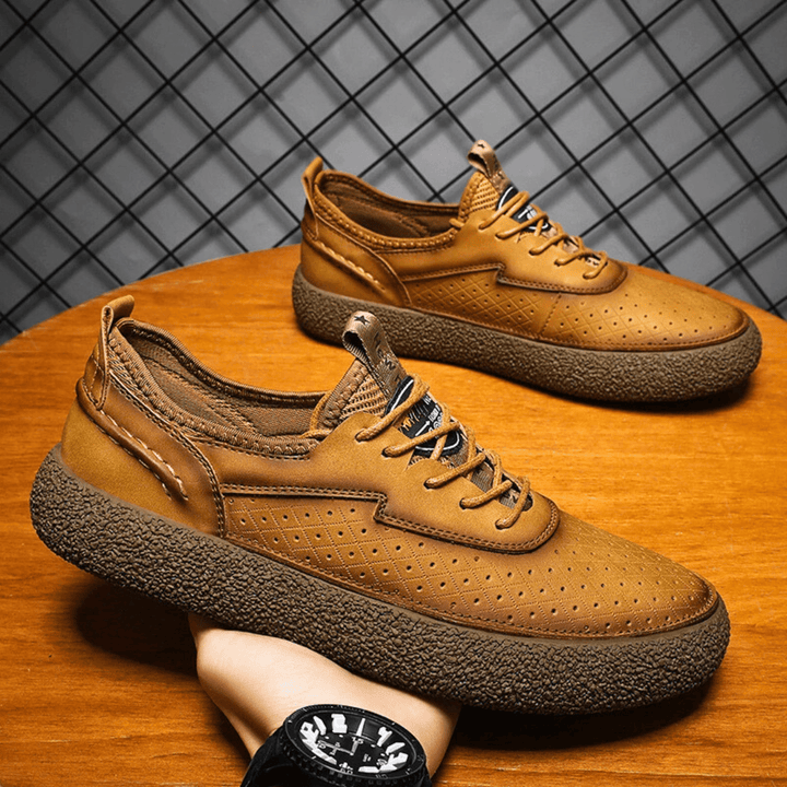 Nortvale - Valtren Genuine Leather Shoes - 14:771#26562 brown;200000124:200000898