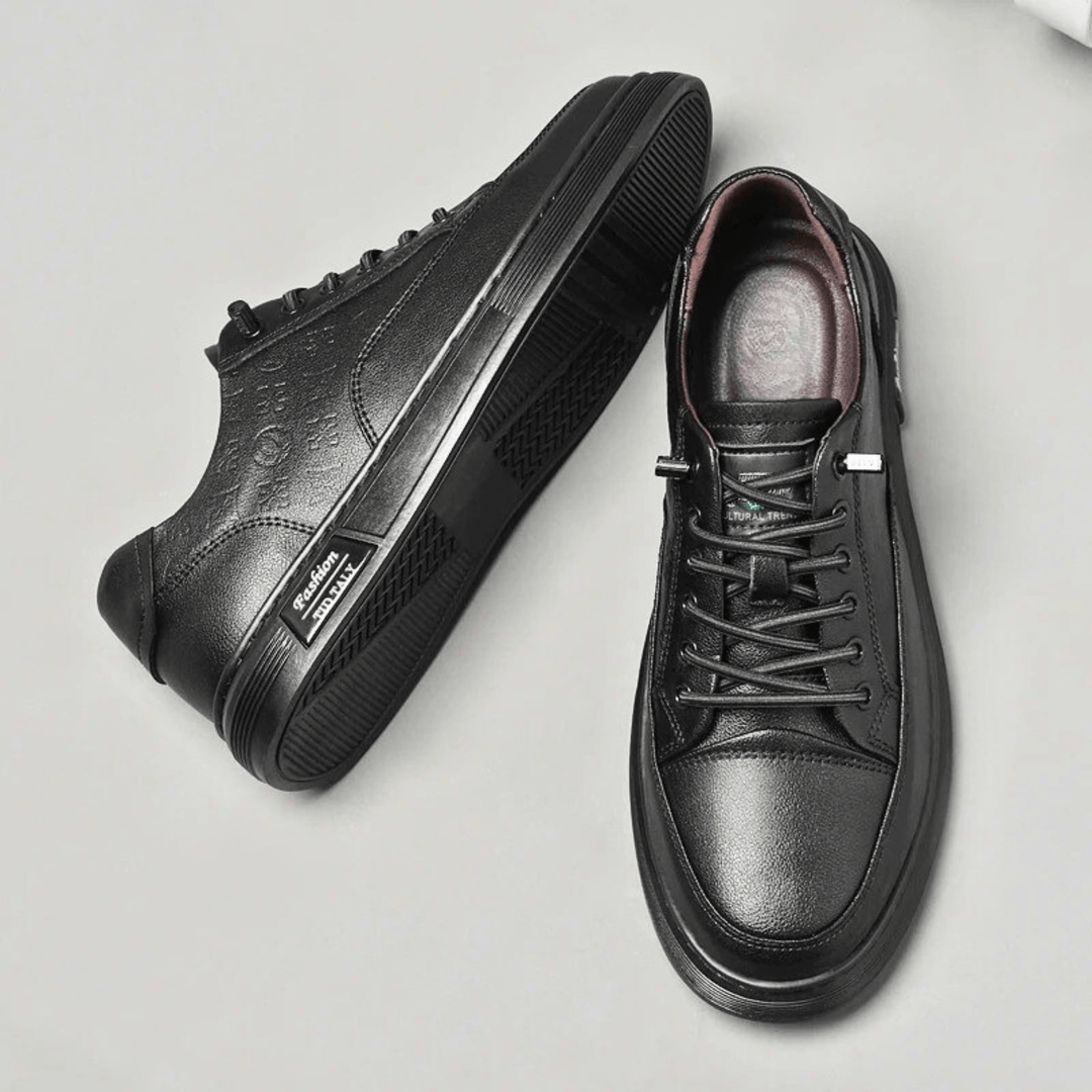 Nortvale - Vero Italiano Genuine Leather Sneakers - 14:193#Black;200000124:200000898