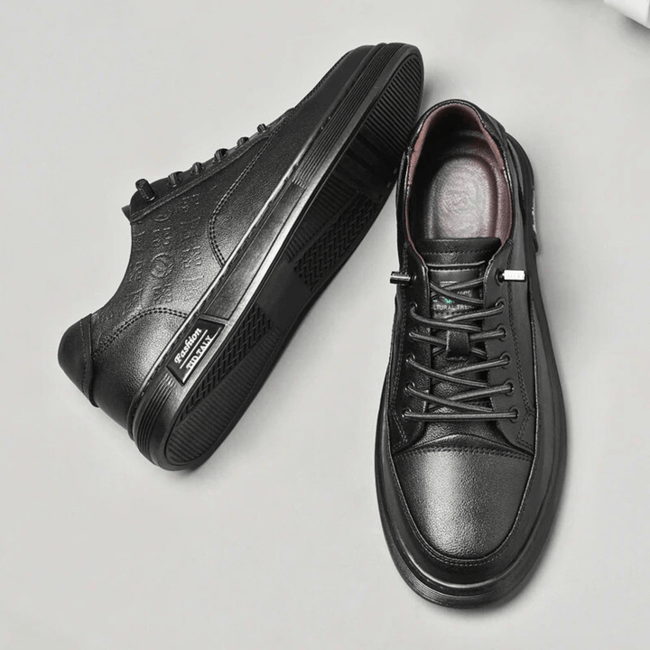 Nortvale - Vero Italiano Genuine Leather Sneakers - 14:193#Black;200000124:200000898