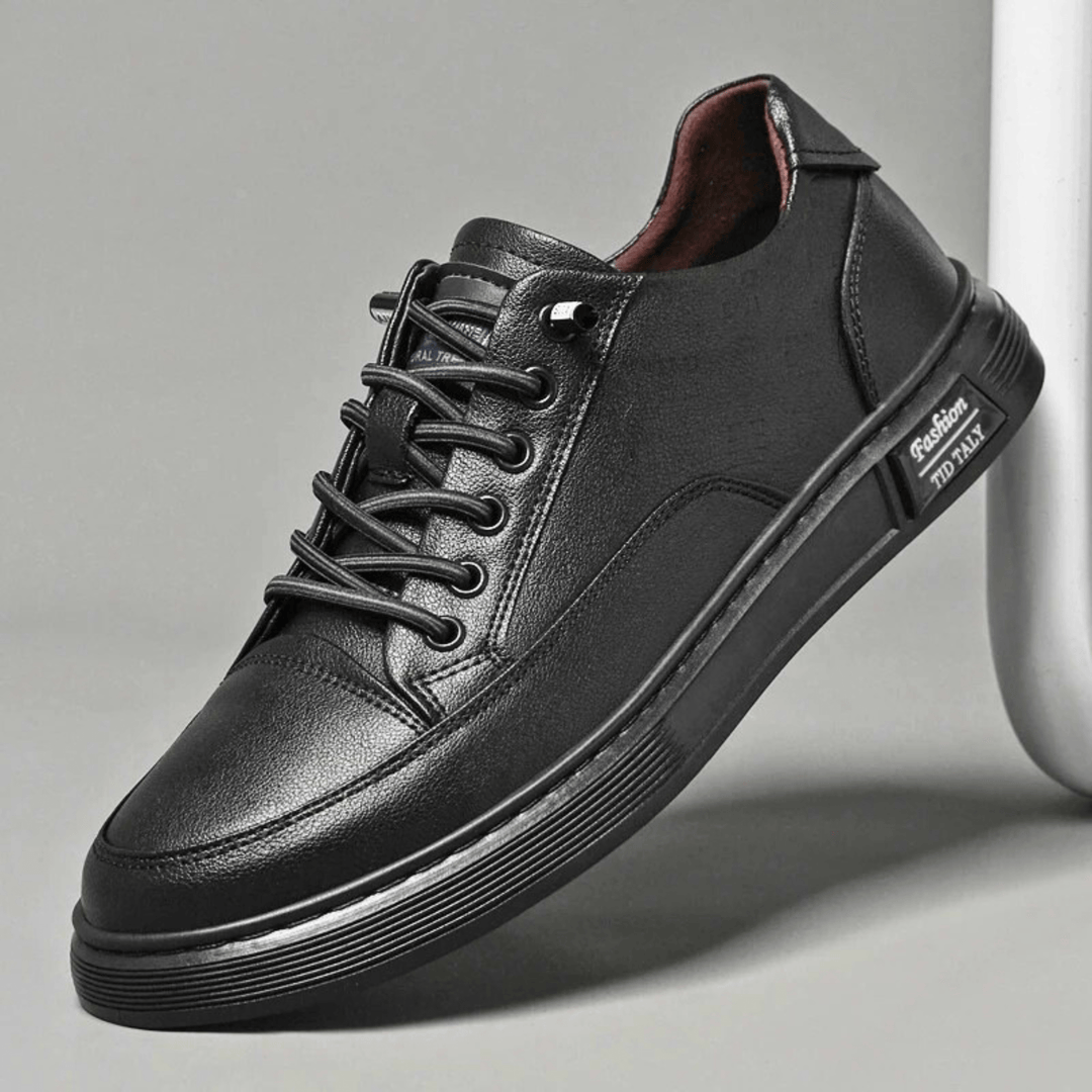 Nortvale - Vero Italiano Genuine Leather Sneakers - 14:193#Black;200000124:200000898