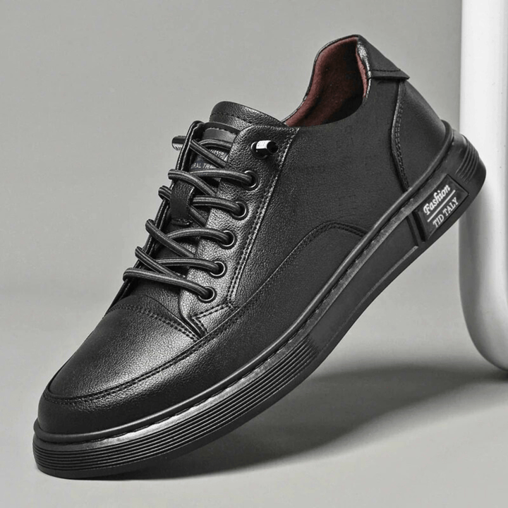 Nortvale - Vero Italiano Genuine Leather Sneakers - 14:193#Black;200000124:200000898