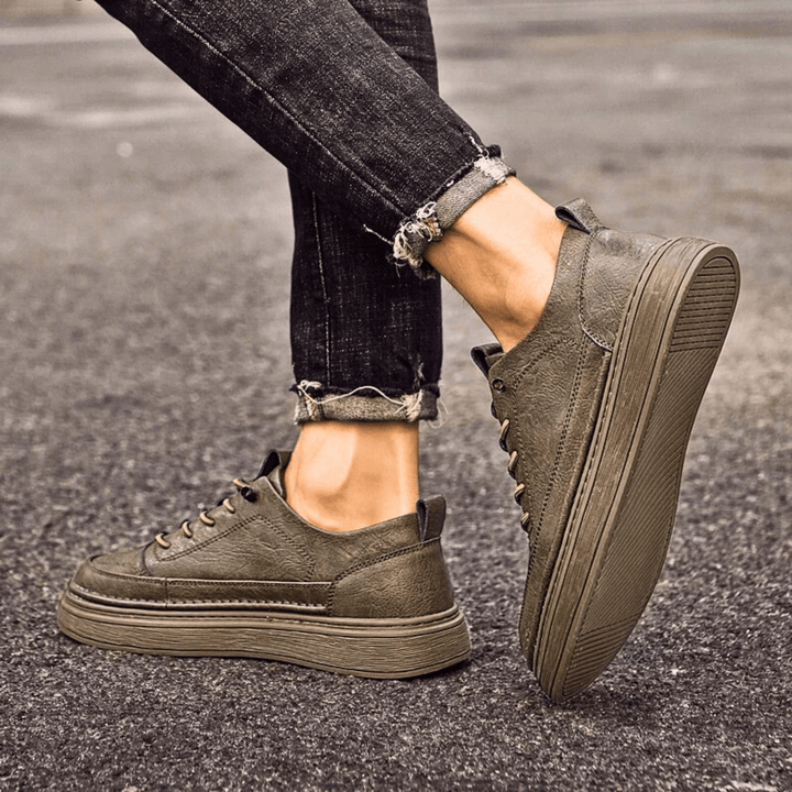 Nortvale - Vulcanized Genuine Leather Sneakers - 14:200001438;200000124:200000334