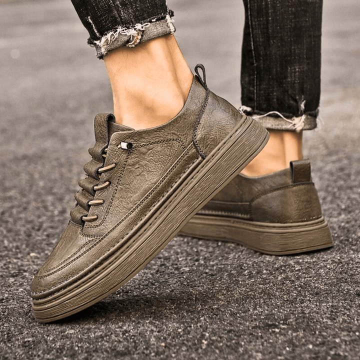 Nortvale - Vulcanized Genuine Leather Sneakers - 14:200001438;200000124:200000334