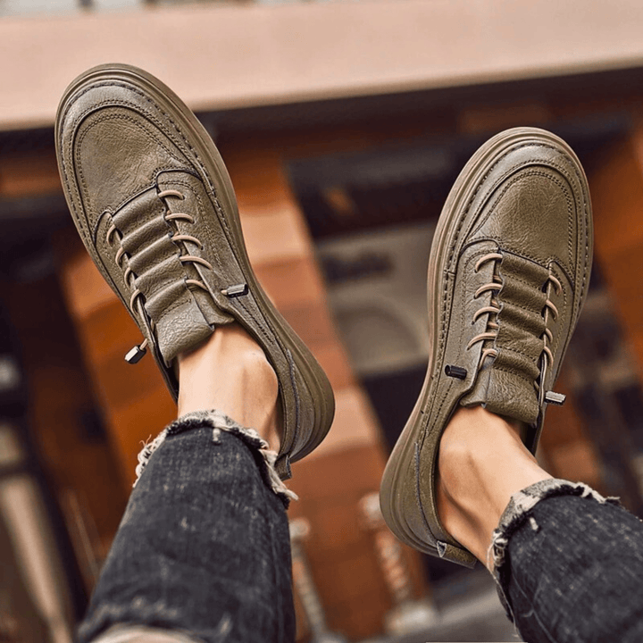 Nortvale - Vulcanized Genuine Leather Sneakers - 14:200001438;200000124:200000334