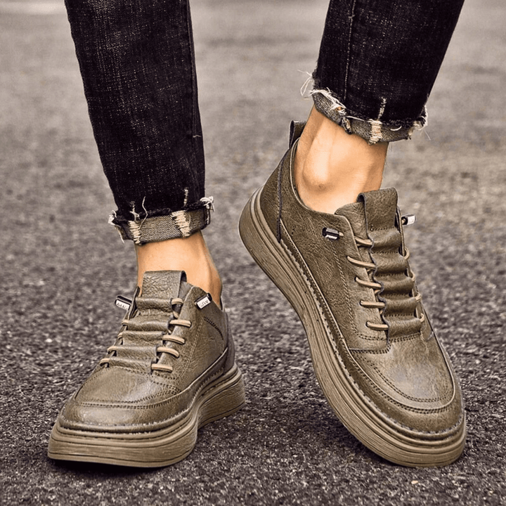 Nortvale - Vulcanized Genuine Leather Sneakers - 14:200001438;200000124:200000334