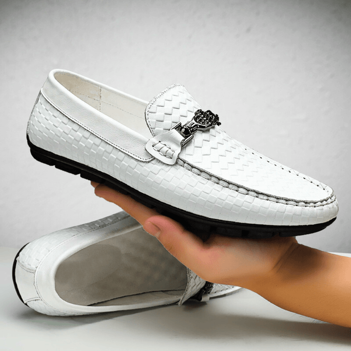 Nortvale - Weave Genuine Leather Loafers - 14:29;200000124:200000334