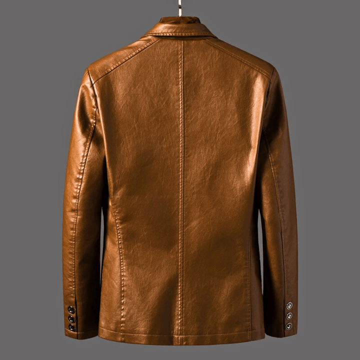 Nortvale - Weston Leather Jacket - 14:366#Yellow Brown;5:200661035