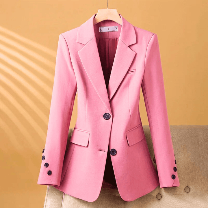 Molvana - Women's Prestige Tailored Blazer - 14:193#Pink;5:4182