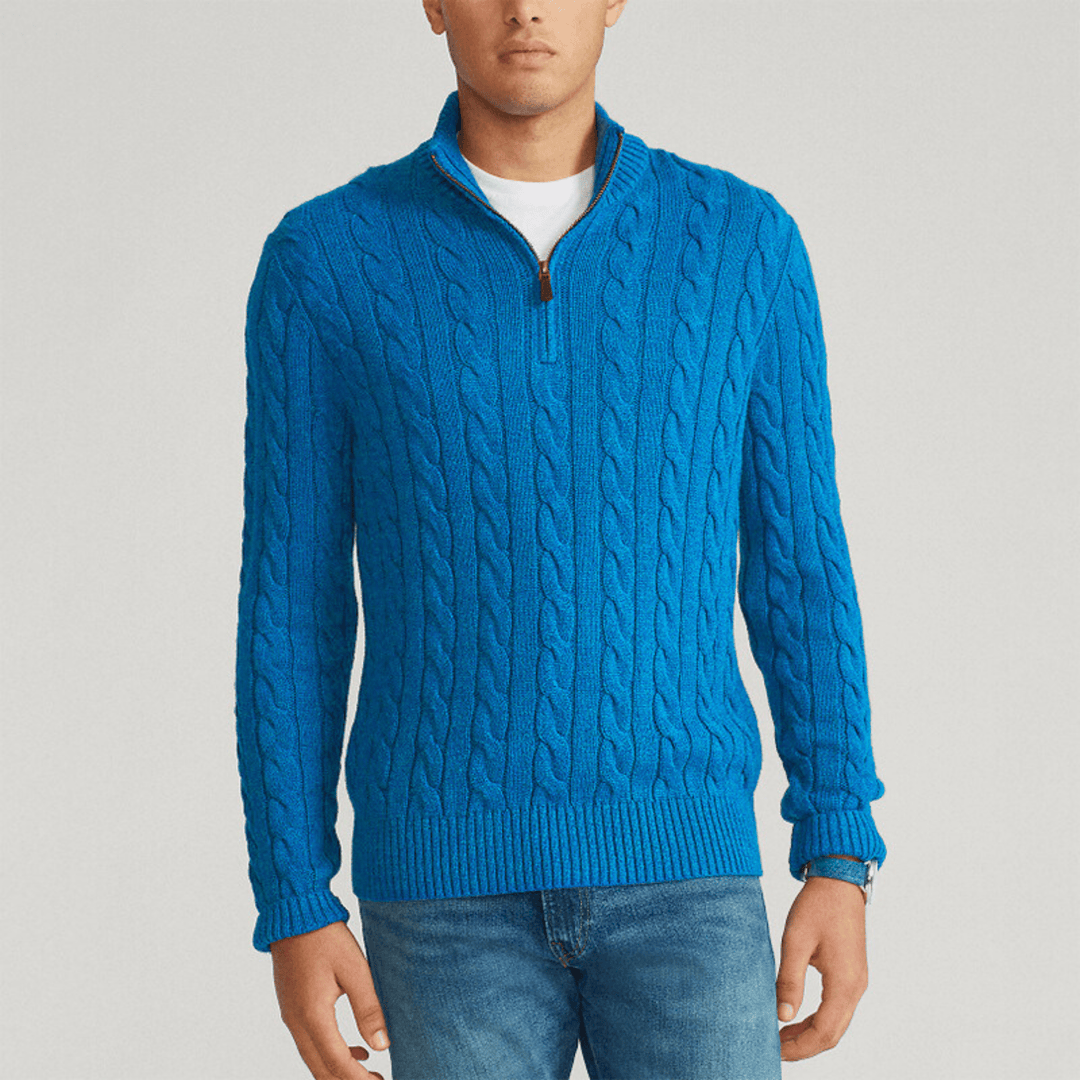 CableKnit Quarter - Zip Sweater - Molvana