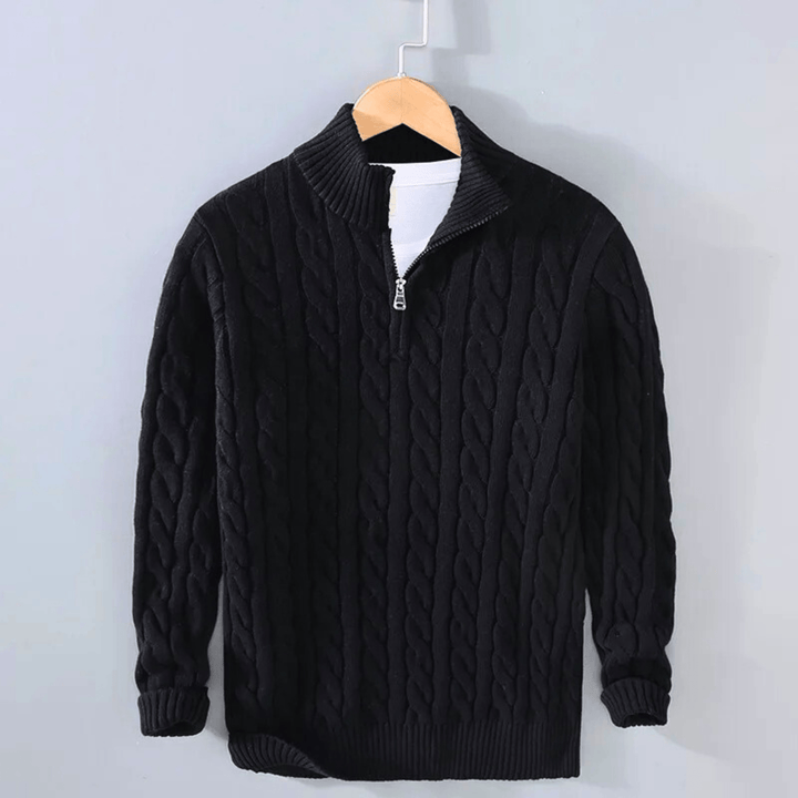 CableKnit Quarter - Zip Sweater - Molvana