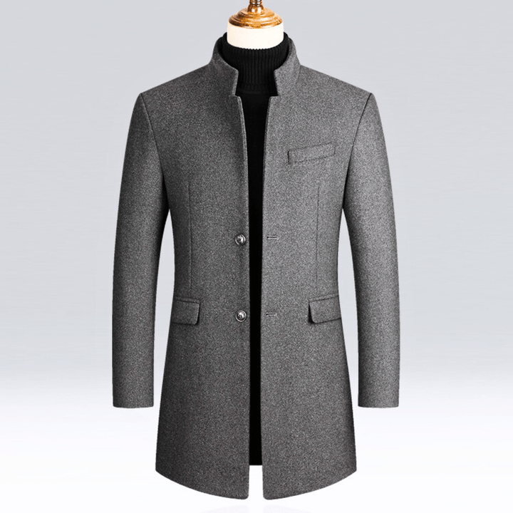 Molvana - Imperial Tailored Wool Coat - 14:771#Gray;5:200000990#4XL 87 - 95 KG