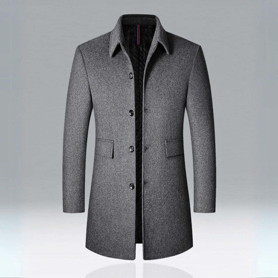 Molvana - Prestige Tailored Wool Coat - 14:771#Gray;5:361386#M 45 - 55Kg