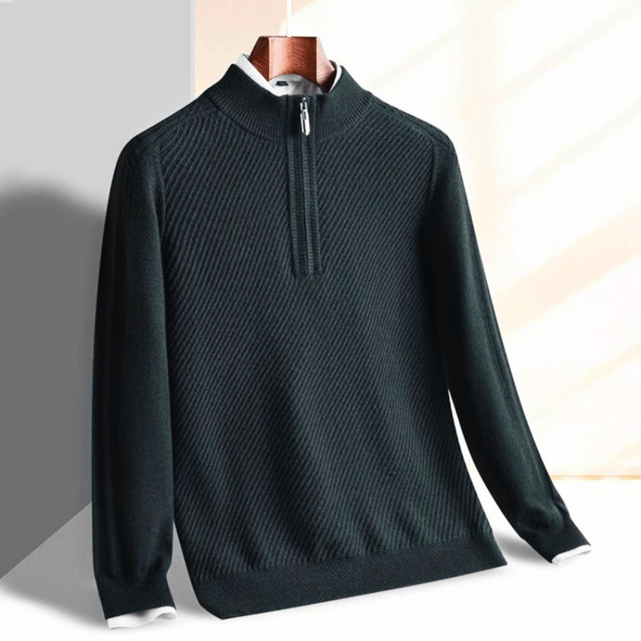Molvana - SmartWear Quarter - Zip Sweater - 14:202520811#Deep Green;5:361386#M - fits 50 - 57kg