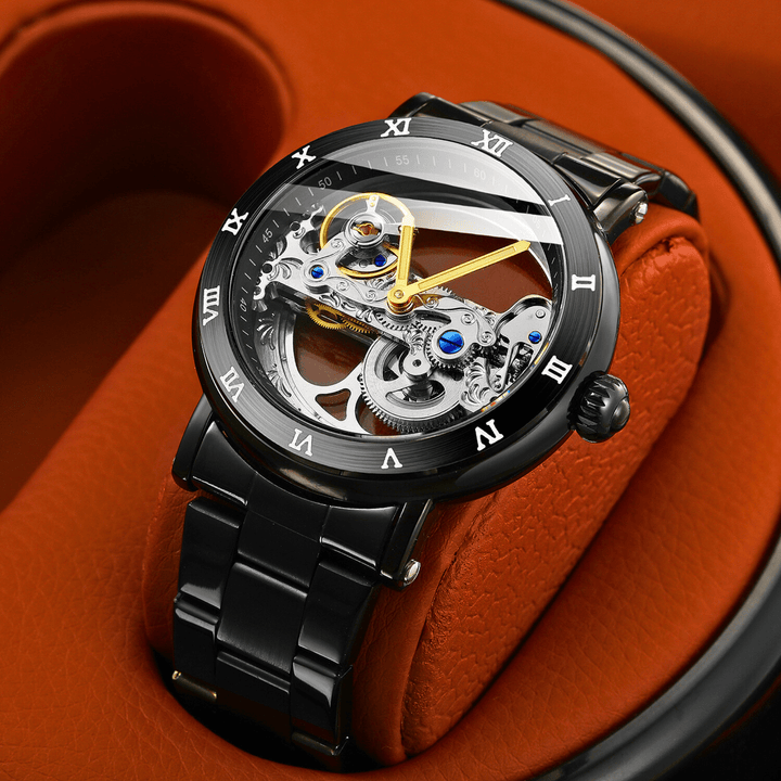 Molvana - Titanium Skeleton Tourbillon Watch - 14:200000080#Black