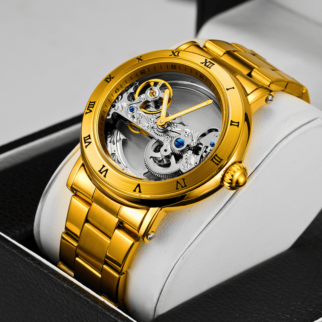 Molvana - Titanium Skeleton Tourbillon Watch - 14:100013777#Gold