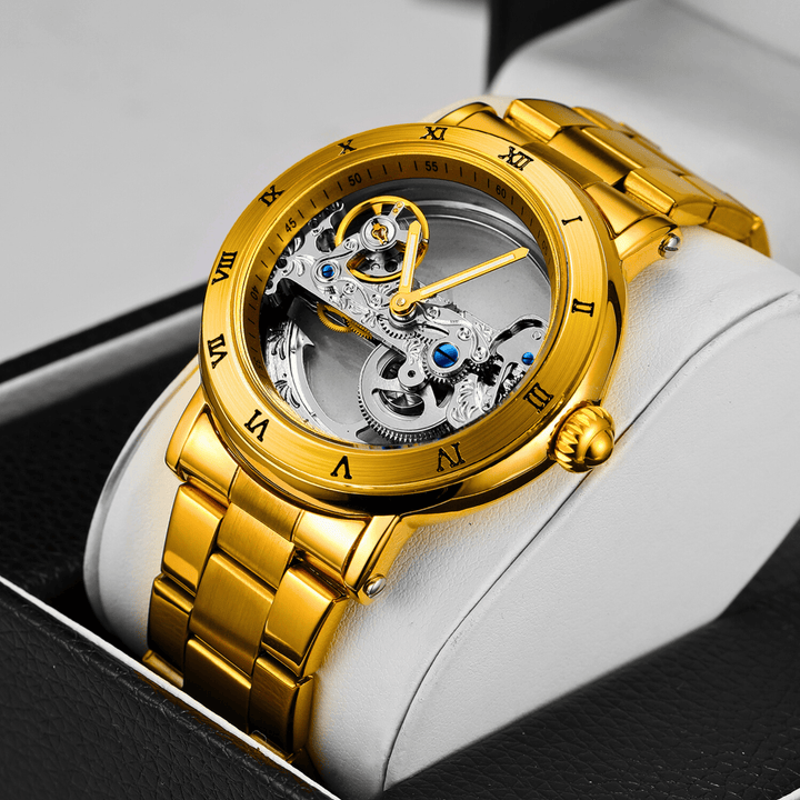 Molvana - Titanium Skeleton Tourbillon Watch - 14:100013777#Gold