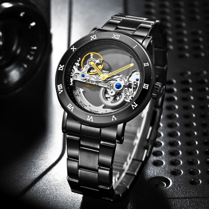 Molvana - Titanium Skeleton Tourbillon Watch - 14:200005100#Silver