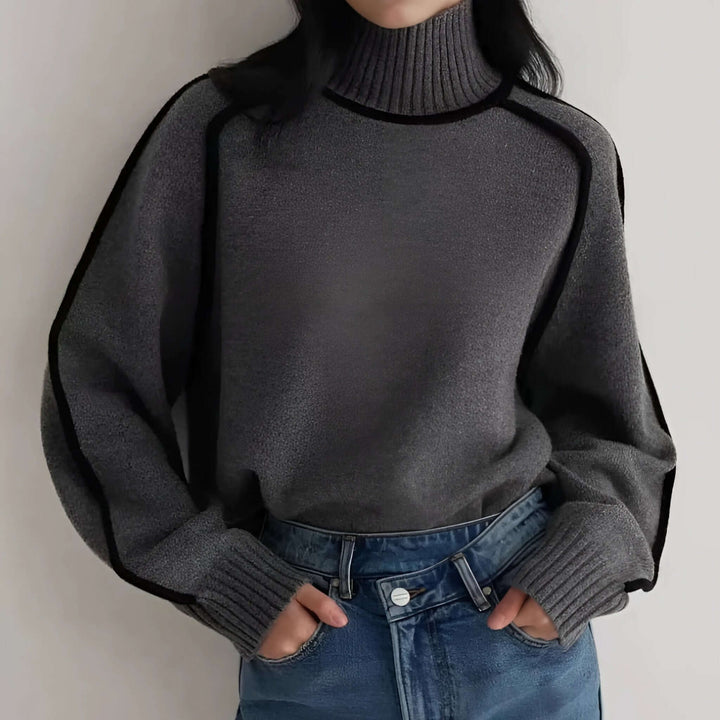 Molvana - Turtleneck Knit Sweater - 14:691;5:100014065