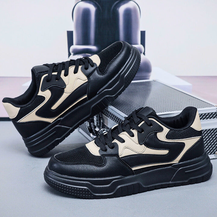Molvana - UrbanStyle Leather Sneaker - 14:173#White Black;200000124:200000364