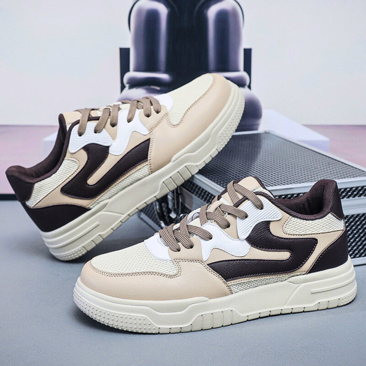 Molvana - UrbanStyle Leather Sneaker - 14:173#White Black;200000124:200000364