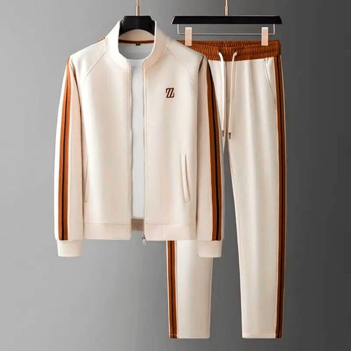 Molvana - Zylar Embroidered Tracksuit - 14:29#white suit;200007763:201336100;5:4183#3XL 82.5 - 92.5kg