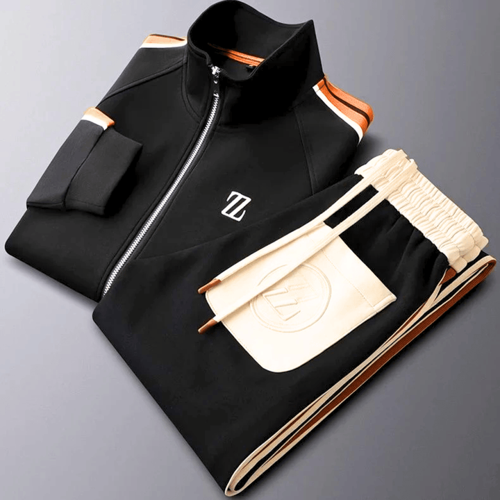 Molvana - Zylar Embroidered Tracksuit - 14:350852#orange suit;200007763:201336100;5:361386#M 42.5 - 52.5kg