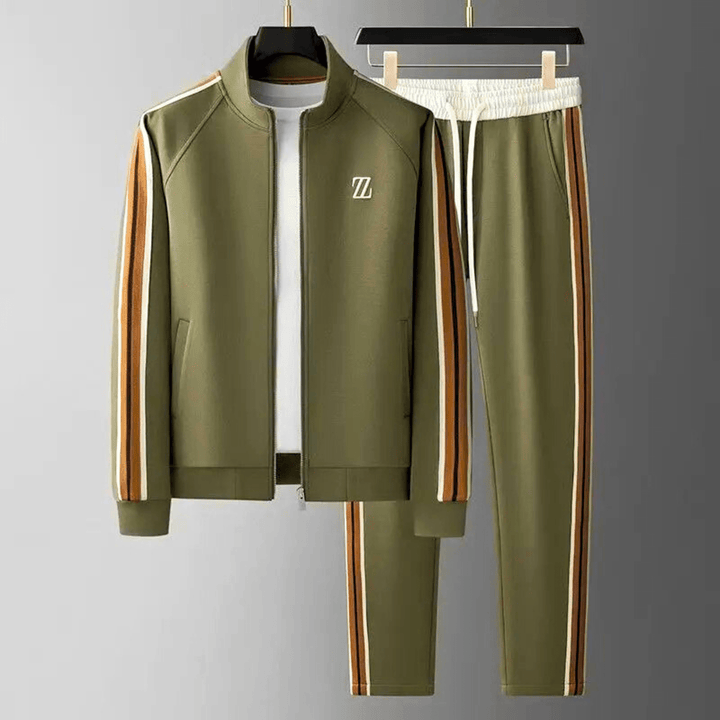 Molvana - Zylar Embroidered Tracksuit - 14:175#green suit;200007763:201336100;5:4183#3XL 82.5 - 92.5kg
