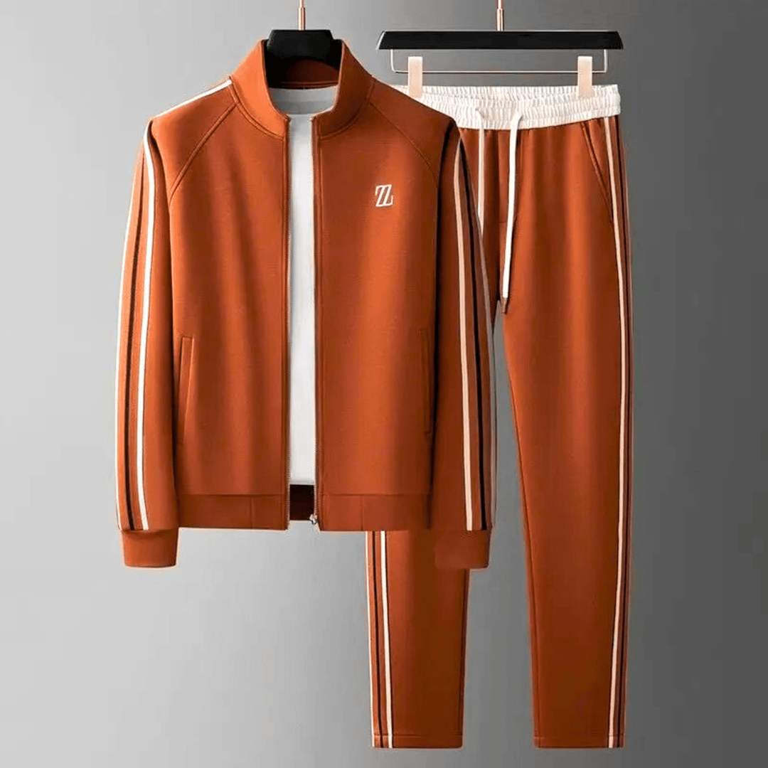 Molvana - Zylar Embroidered Tracksuit - 14:350852#orange suit;200007763:201336100;5:4183#3XL 82.5 - 92.5kg